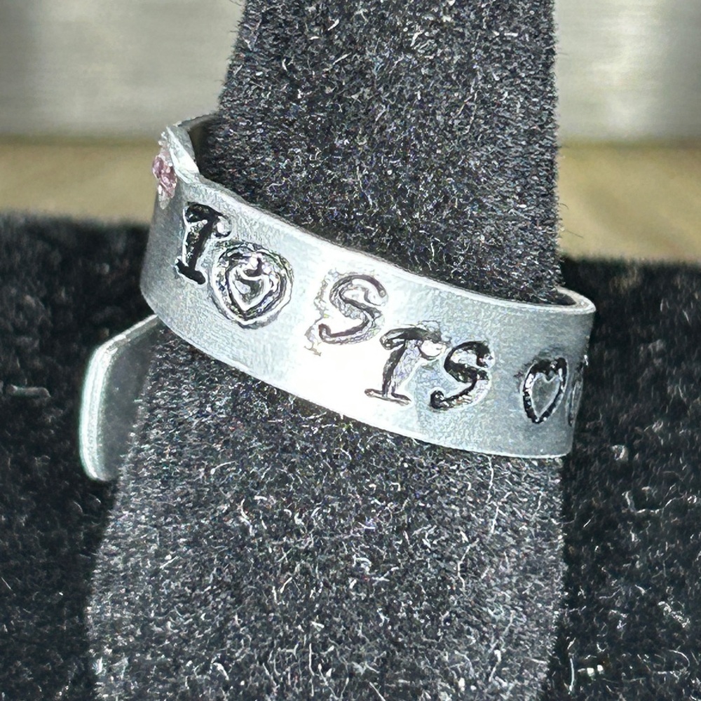 NEW HANDMADE & UNIQUE Silver Engraved Women's Ring.